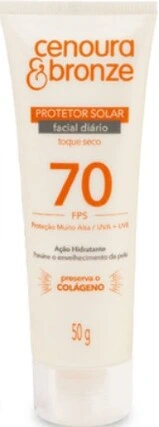 Cenoura e Bronze Protetor Solar Facial FPS 70