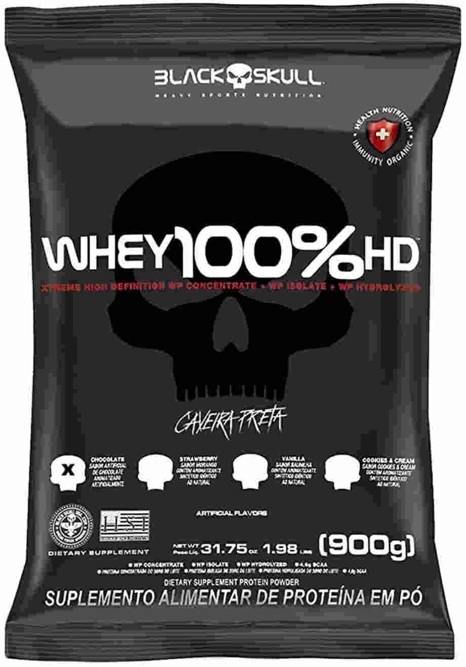 Whey Black Skull 100% Hd Caveira Preta